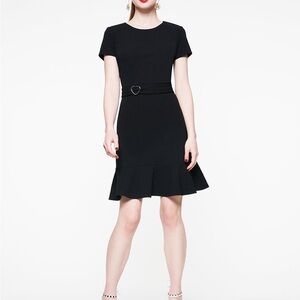 Black Betsey Johnson Dress with Heart Detail Back Cutout Size 14 NWT